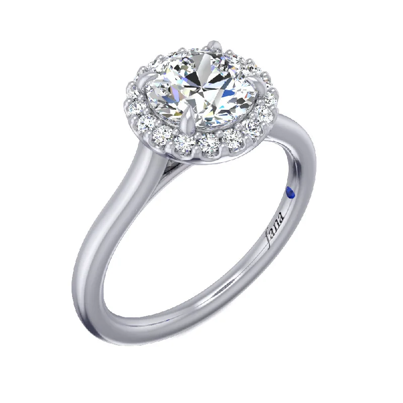 Raw gem ring-Fana Classic Halo Only Engagement Ring