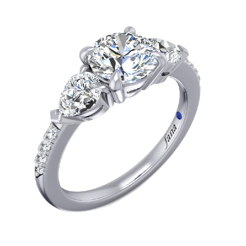 Sisal cord ring-Fana Three Stone Engagement Ring