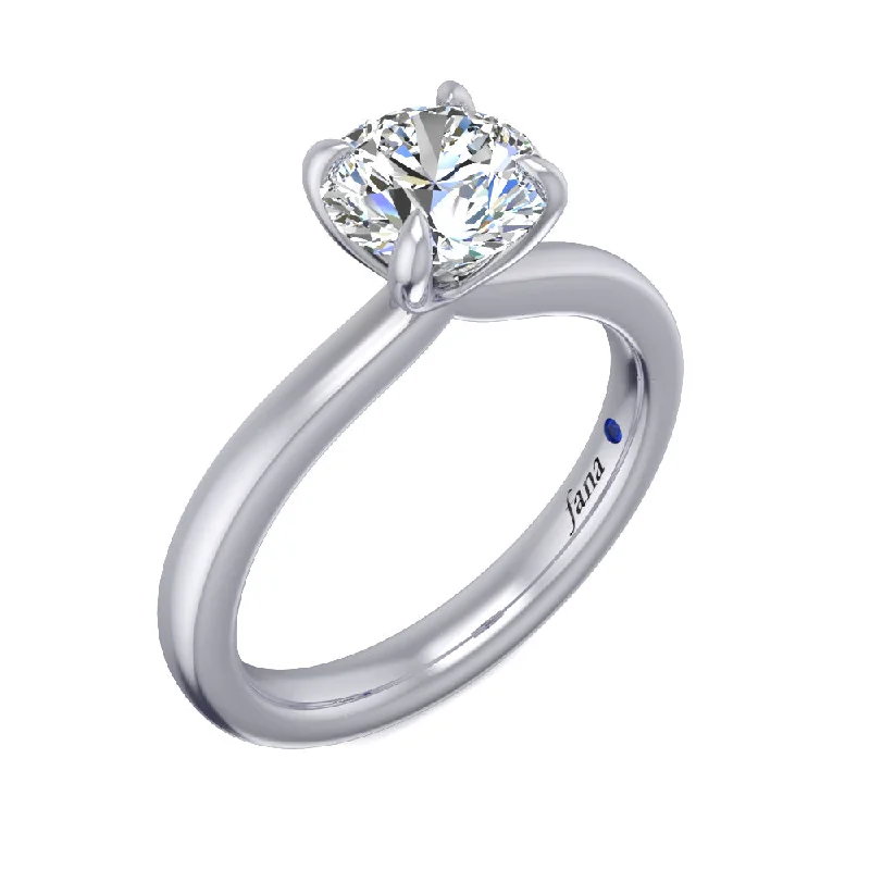 Woven twist ring-Fana Timeless Round Cut Solitaire Engagement Ring