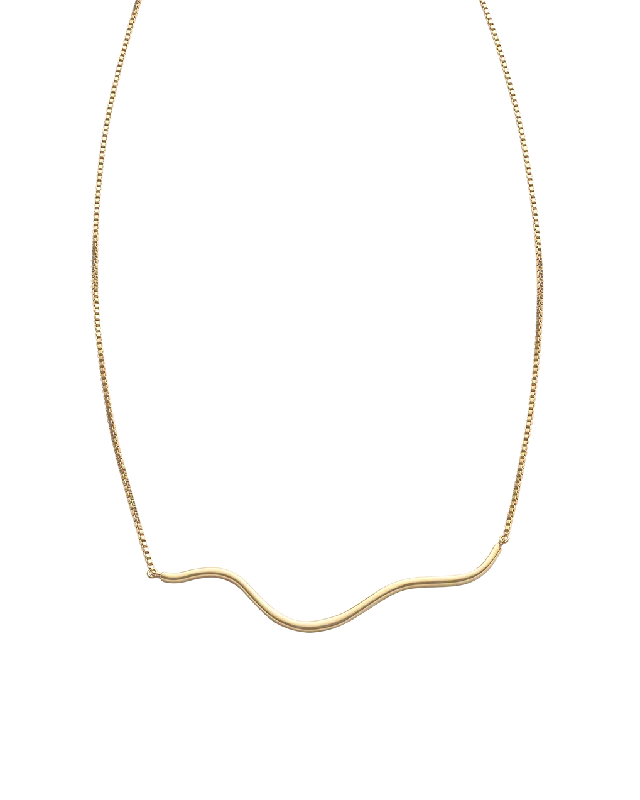 Worn patina necklace-FLOAT NECKLACE (18K GOLD PLATED)