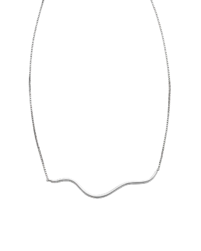 Steel chain necklace-FLOAT NECKLACE (STERLING SILVER)