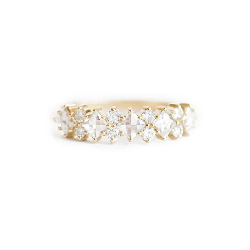 Pocked edge ring-French Cut Diamond Disco Ring