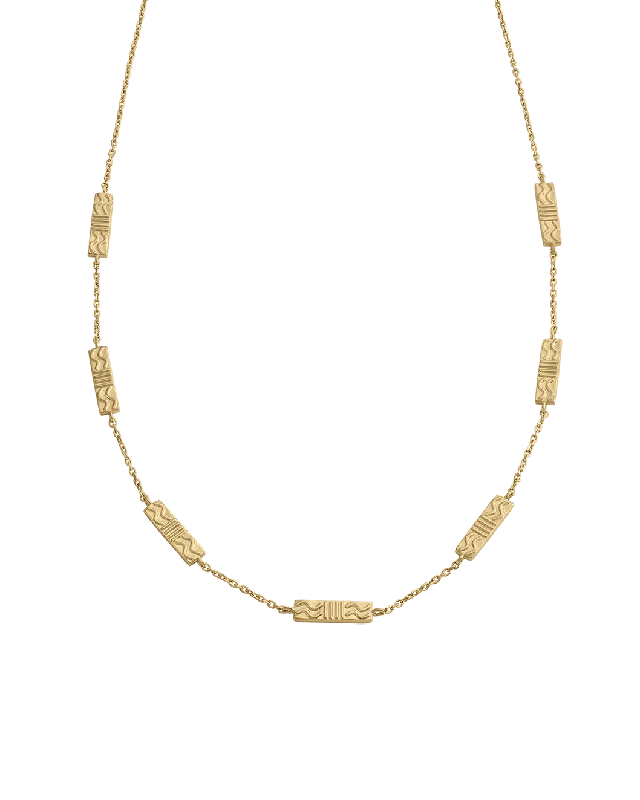 Wool braid necklace-GLISTEN NECKLACE (18K GOLD PLATED)