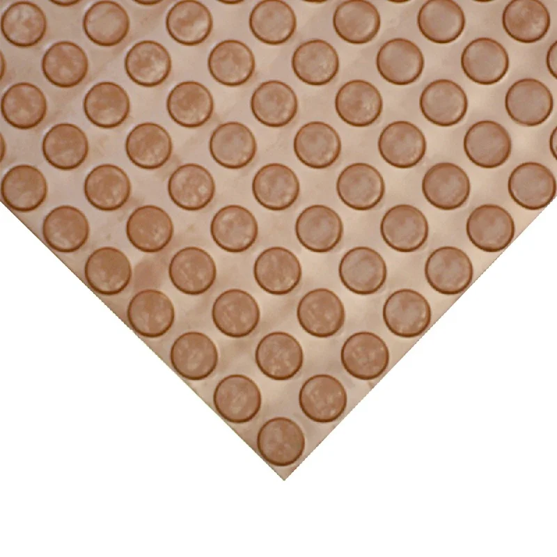 Lily cluster ring-Goodyear Coin-Pattern Rubber Flooring -- 3.5mm x 36" x 10ft - Brown - 36x120