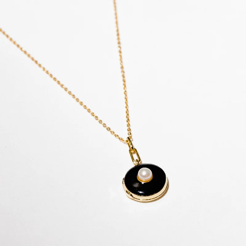 Striped band necklace-Goswell Locket Necklace