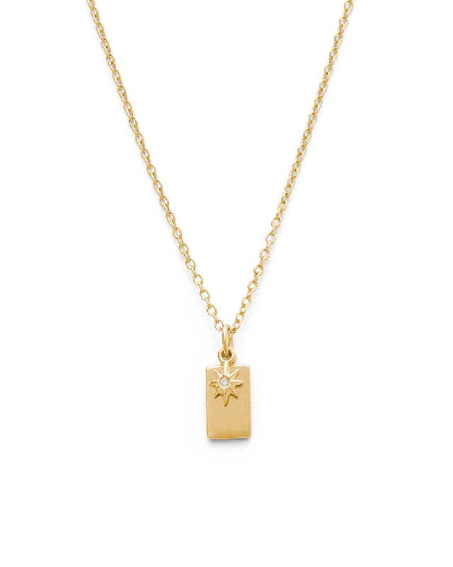 Tiered stone necklace-GUIDING STAR NECKLACE (18K GOLD VERMEIL)