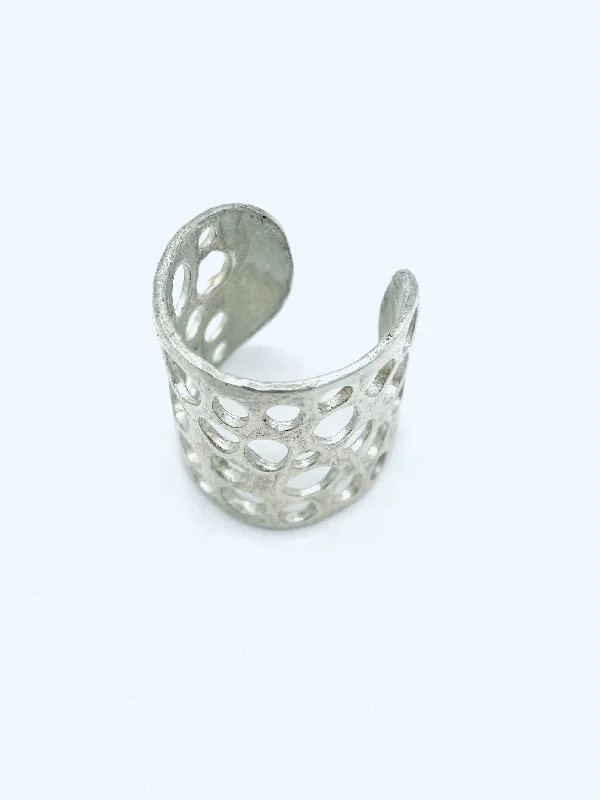 Micro shard ring-Lace Sterling Ring