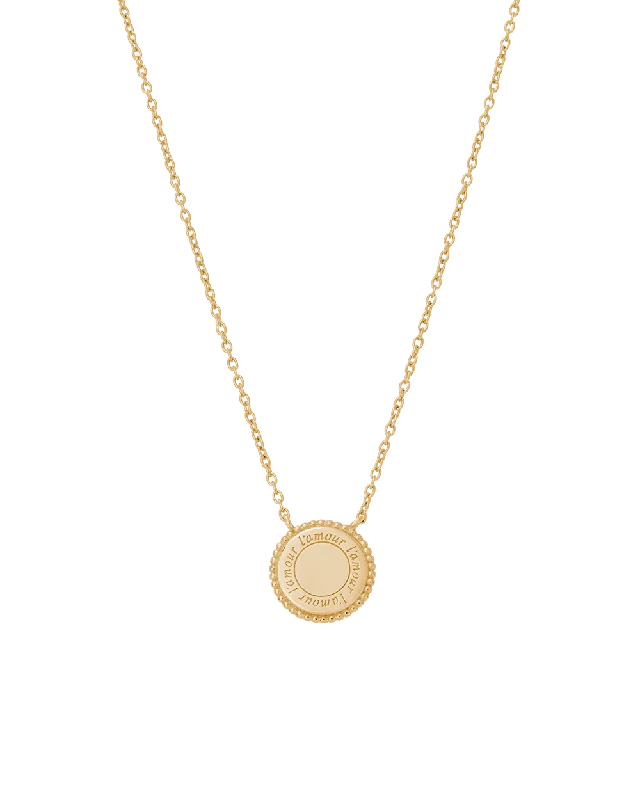 Etched bar necklace-L'AMOUR NECKLACE (18K GOLD VERMEIL)