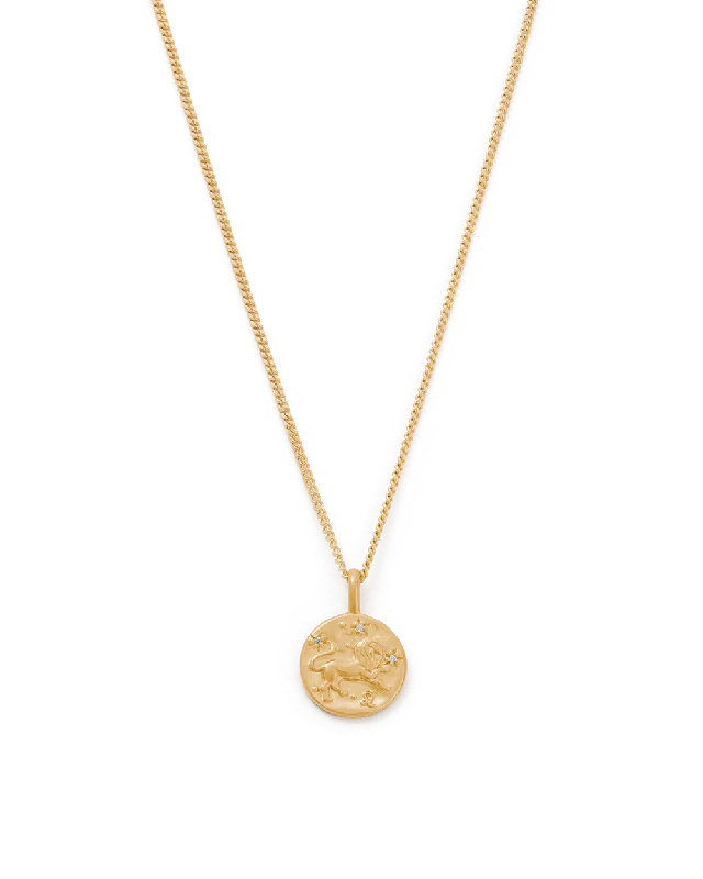 Muted tint necklace-LEO PETITE ZODIAC NECKLACE (18K GOLD VERMEIL)