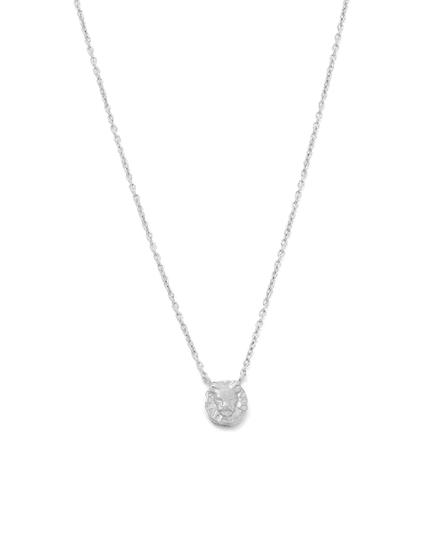 Smooth edge necklace-LEO STAR SIGN NECKLACE (STERLING SILVER)