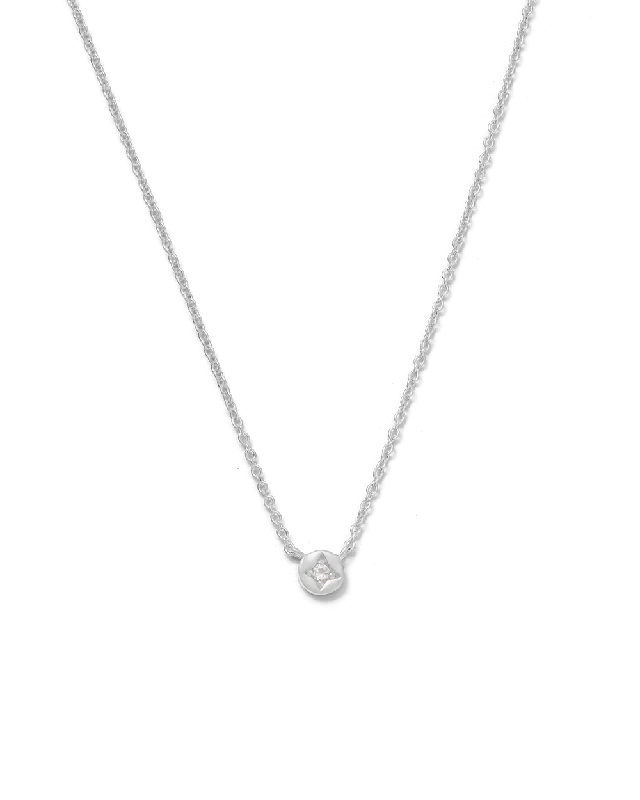 Crest ridge necklace-LUNA PETITE NECKLACE (STERLING SILVER)