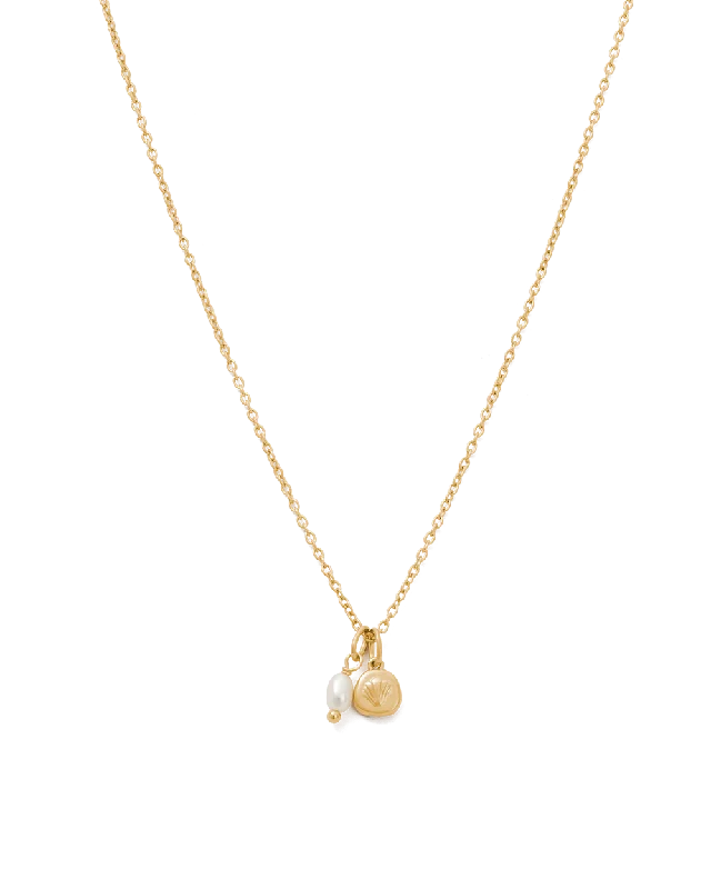 Bent twig necklace-MEMOIR PEARL NECKLACE (18K GOLD VERMEIL)