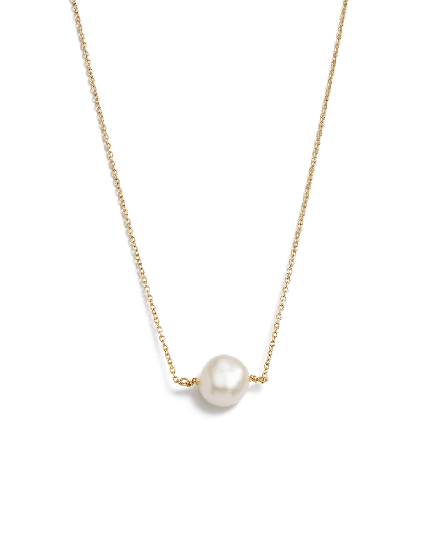 Old cast necklace-PEARL CHOKER (18K GOLD PLATED)