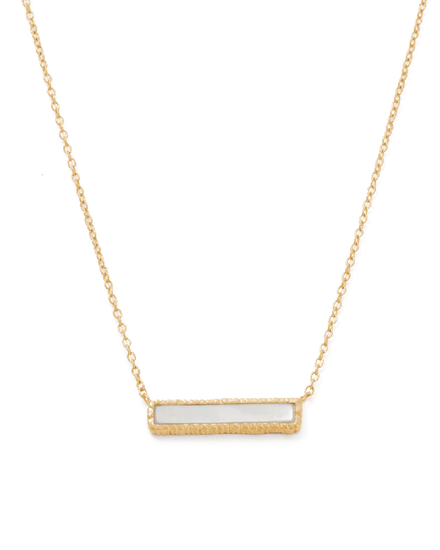 Sage twig necklace-PERLA BAR NECKLACE (18K GOLD VERMEIL)