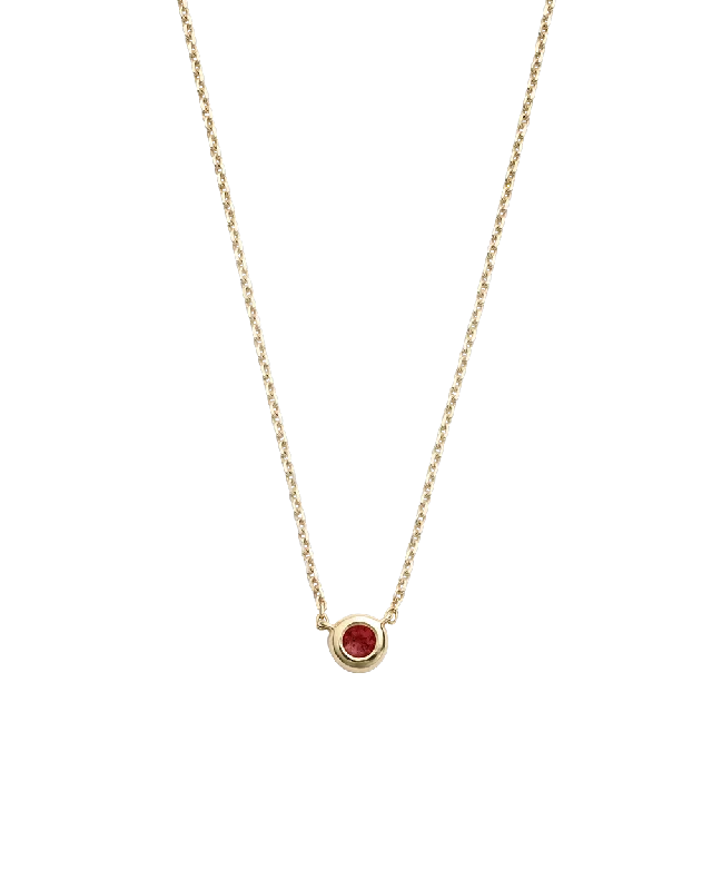 Apex gem necklace-PETITE BIRTHSTONE NECKLACE (9K GOLD)