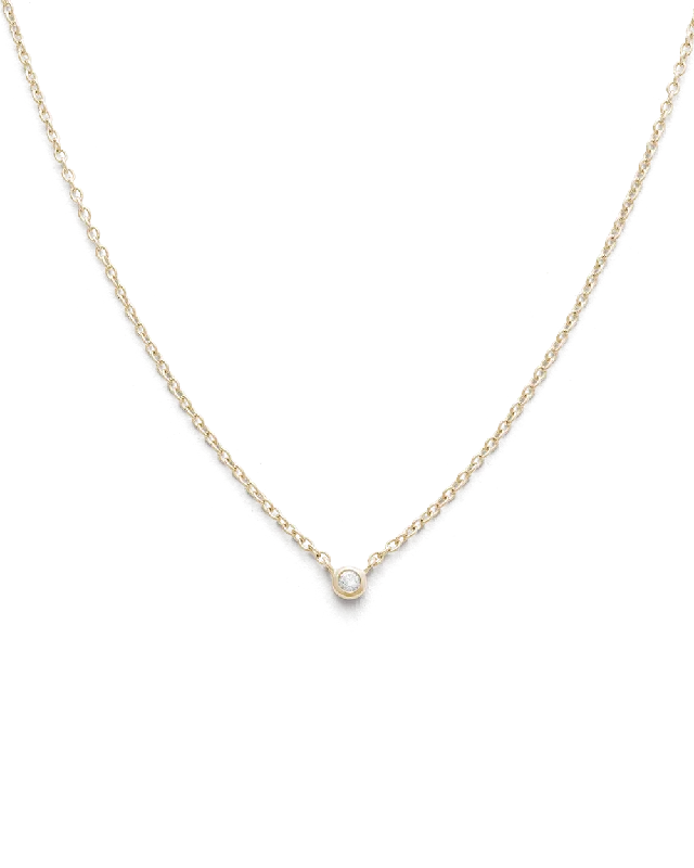 Fractured gem necklace-PETITE DIAMOND NECKLACE (9K GOLD)