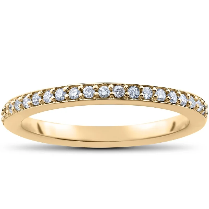 Brass relic ring-Pompeii3 14k Yellow Gold 1/4 Ct TDW Diamond Wedding Ring Lab Grown (G-H/VS1-VS2)