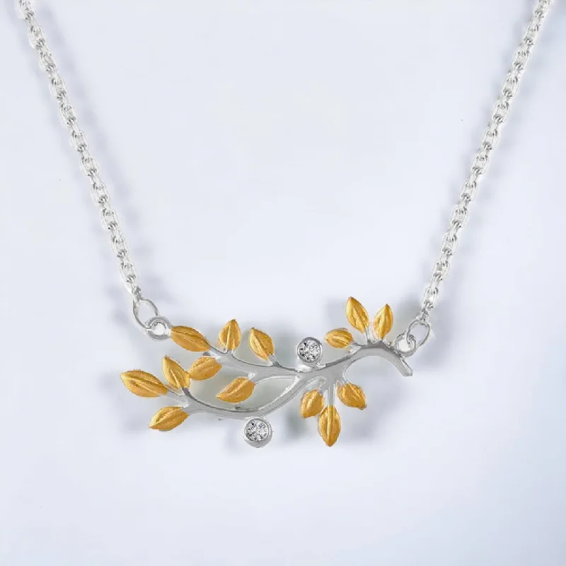 Faint shade necklace-Precious Leaf Necklace For Women & Girls