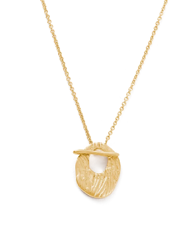 Clam shell necklace-REFLECTION NECKLACE (18K GOLD PLATED)