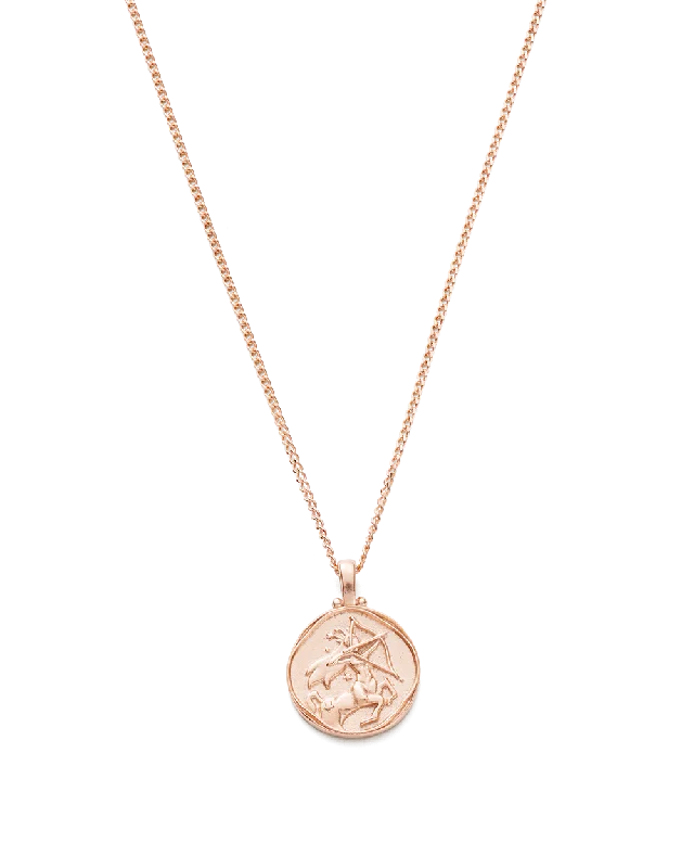 Old cast necklace-SAGITTARIUS ZODIAC NECKLACE (18K ROSE GOLD VERMEIL)