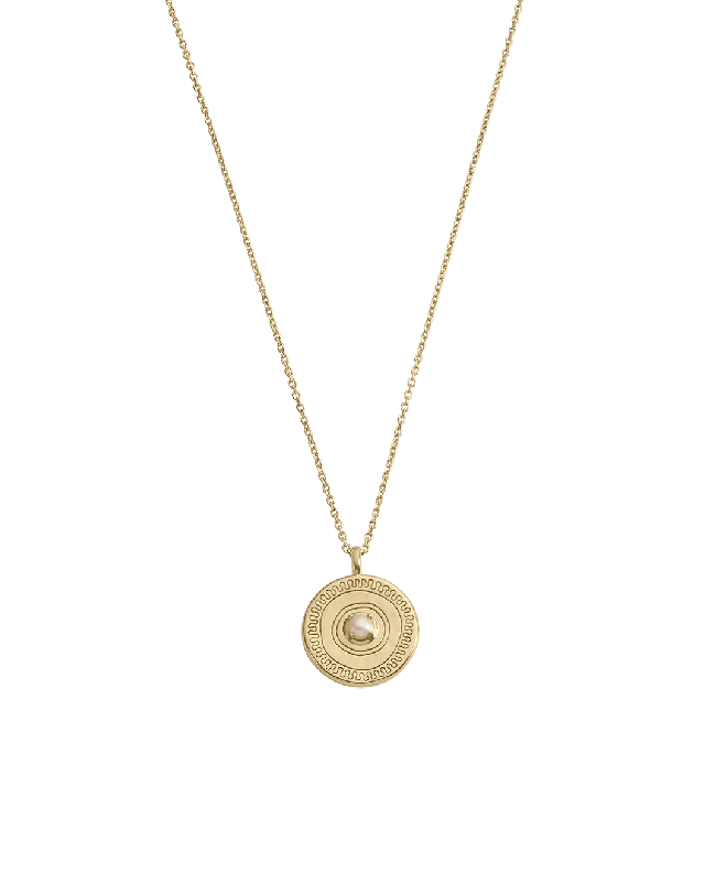 Folk artisan necklace-SOLACE COIN NECKLACE (18K GOLD VERMEIL)