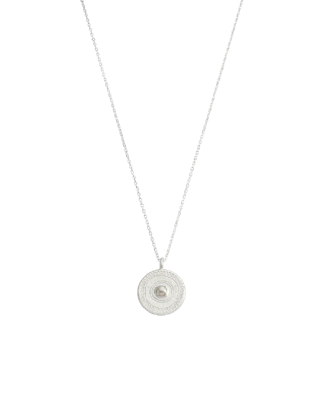 Gaelic swirl necklace-SOLACE COIN NECKLACE (STERLING SILVER)