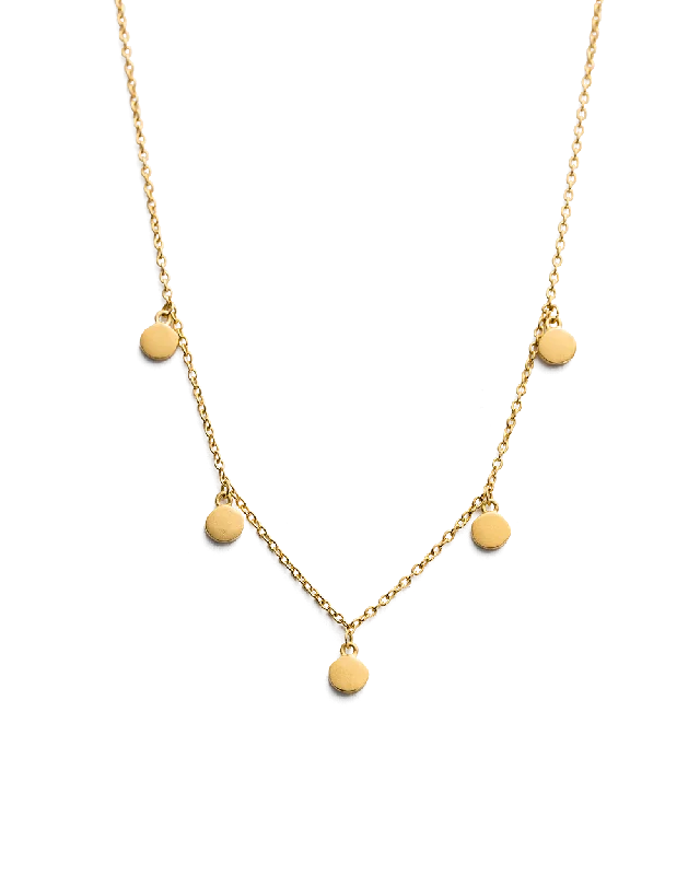 Tidal ripple necklace-TRAVEL STORIES NECKLACE (18K GOLD PLATED)