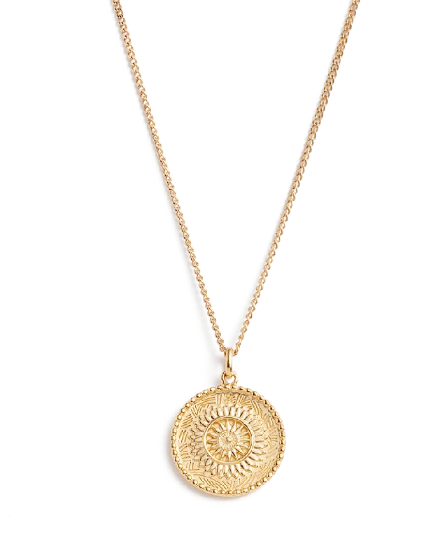 Lunar shine necklace-TRAVELLER COIN NECKLACE (18K GOLD VERMEIL)