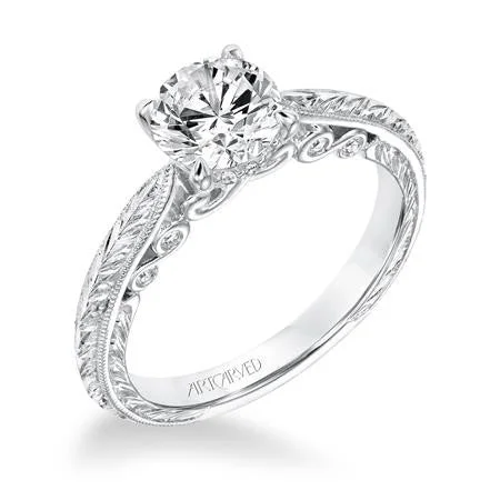 Root curl ring-Diamond Engagement Ring