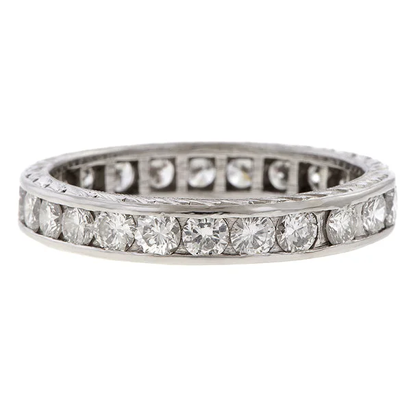 Subtle twist ring-Vintage Diamond Eternity Band, Size 8 3/4