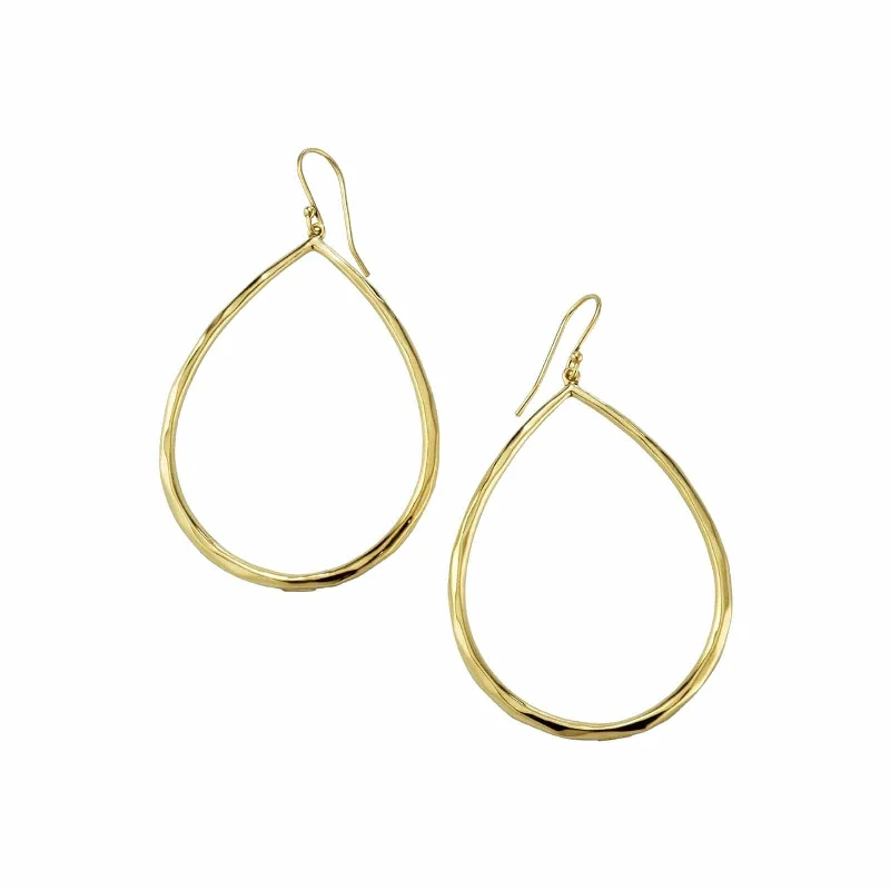 Seven-knot earrings-Large Sculpted Open Teardrop Earrings