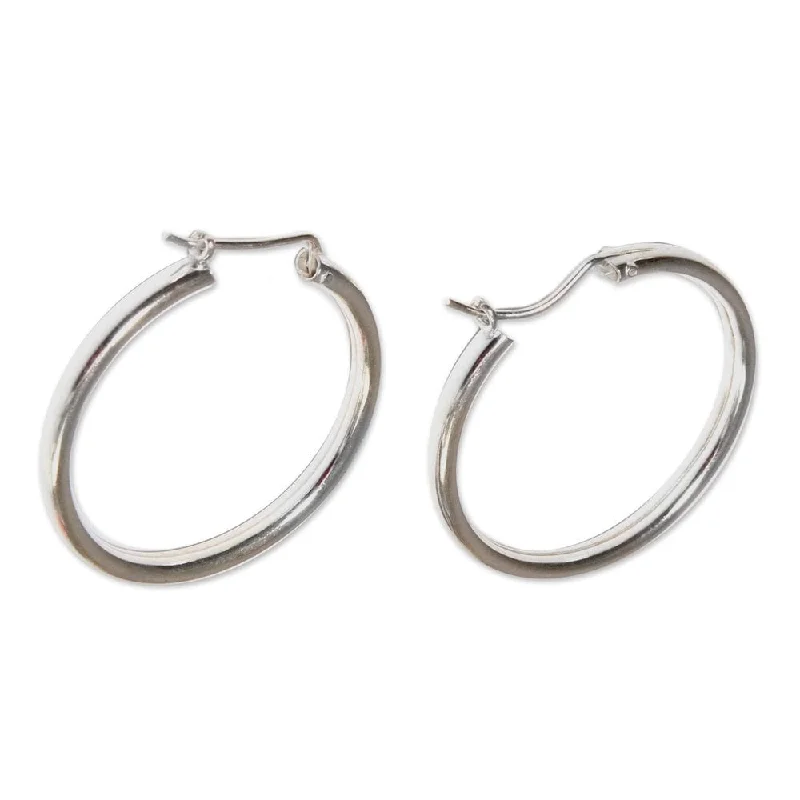 Chia bud earrings-Handmade Sterling Silver 'Minimalist Magic' Earrings (Peru)