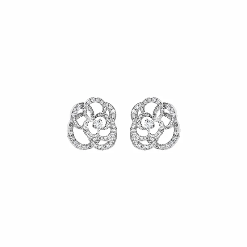 Notched edge earrings-Fil de Camélia Earrings