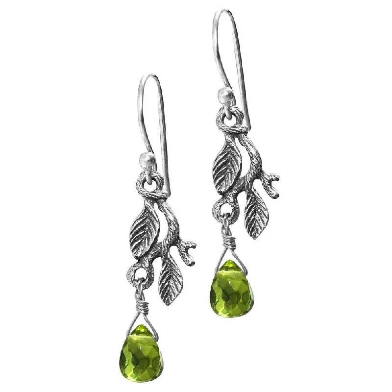 Vintage cut earrings-NOVICA Handmade Sterling Silver Rainforest Earrings (Indonesia) - Green