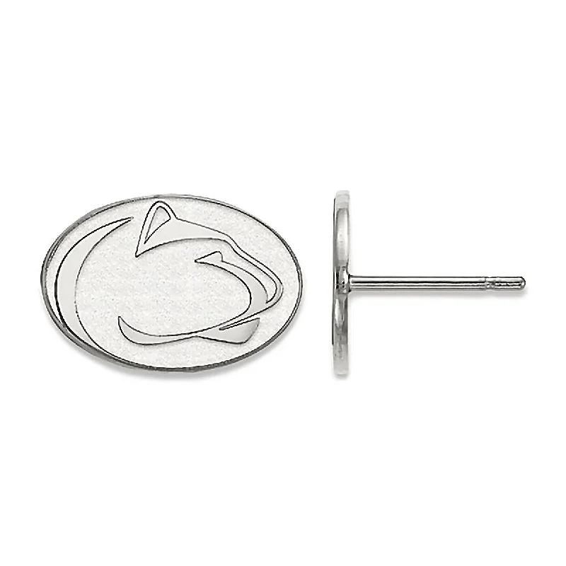 Tusk spike earrings-Pennsylvania State University 925 Silver Post Stud Earrings Officially Licensed