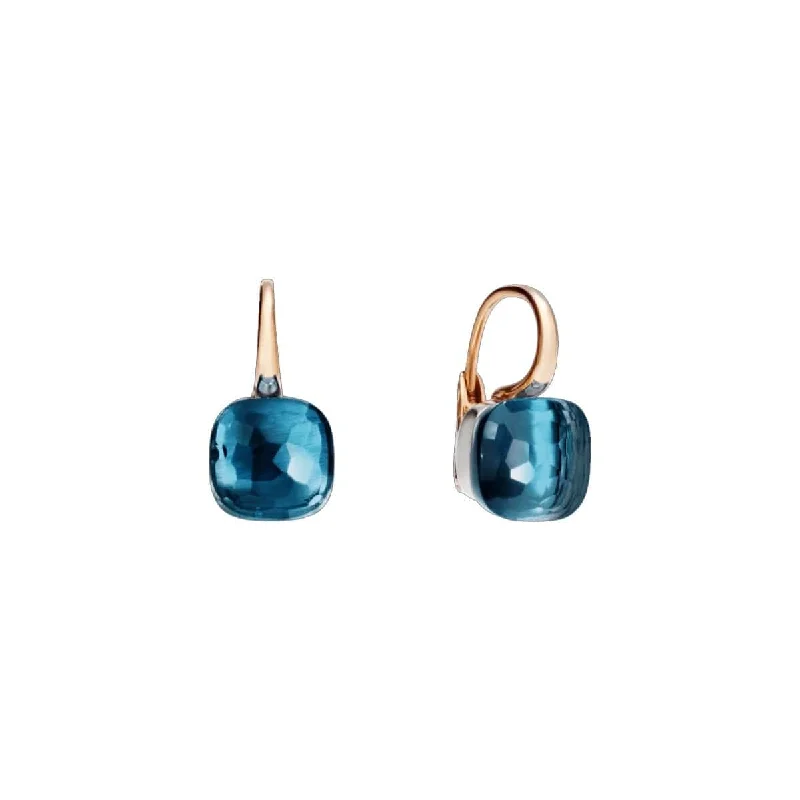 Vermilion ruby earrings-London Blue Topaz Nudo Classic Earrings