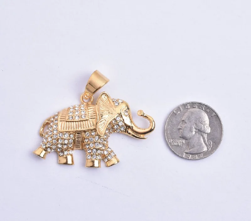 Plaited twist earrings-SP-1108, elephant, 52mm width, 40mm high, 7mm thick