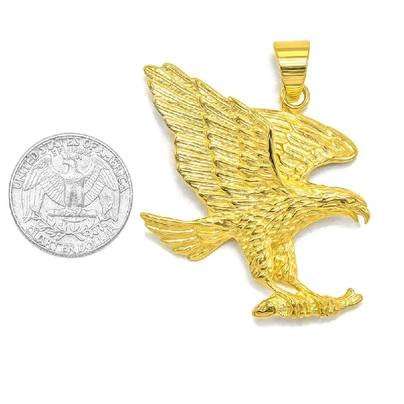 Outer gem earrings-SP-535, eagle-gold or silver color, 60mm width, 55mm high, 10mm thick