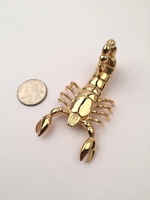 Ash bead earrings-SP-657, 2 size of Scorpion-gold or silver color