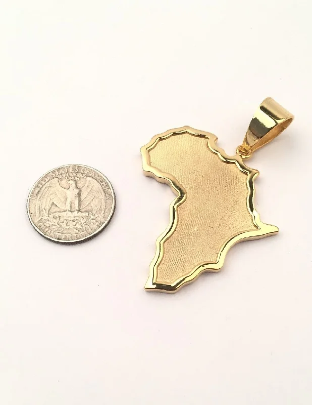 Faint shade earrings-SP-682, 2 size of Africa map, gold or silver color